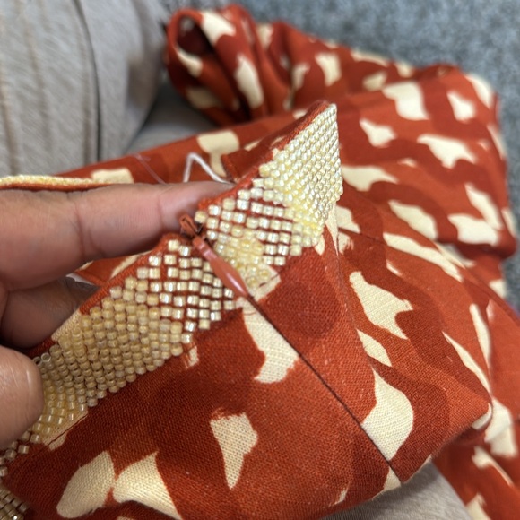 NWT Zara Linen Beaded Maxi Skirt Women Small - Picture 4 of 4